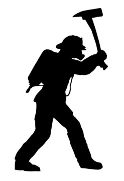 recommend clip art: Vector-Fire Fighter with an Axe