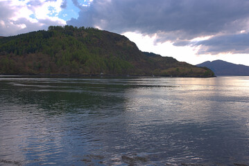 sunset over the fjord