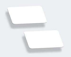 Photo of business cards. Mock-up for branding identity. 