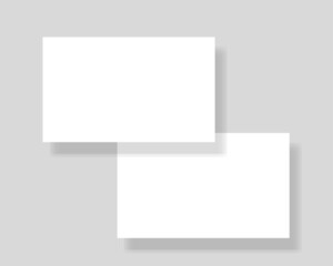 Realistic blank business card illustration for mockup. 3D Render.
