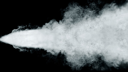 Abstract white smoke isolated on black background for your logo wallpaper or web banner.