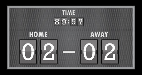 Image of information on sports game scoreboard