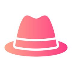 fedora hat gradient icon