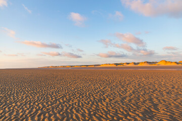 Beach and sand dunes of Formby beach near Liverpool, the North West Coast of England