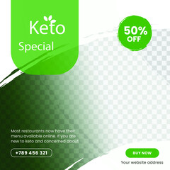 Greenery banner design for plant shop or product promotion