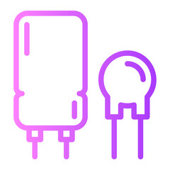 capacitor gradient icon