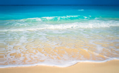 beach with sand oil paint effect