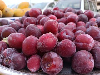 plums in the market