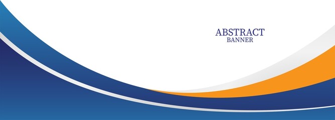 Blue Wave Background Banner Template Design