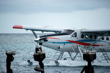 The float plane used as a taxi to ferry tourists from Key West, FL to Dry Tortugas National Park