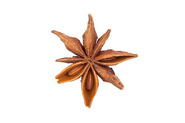 A seed in the form of a star on a white background