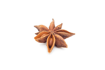 A seed in the form of a star on a white background