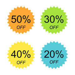 simple vector illustration of coupons on white