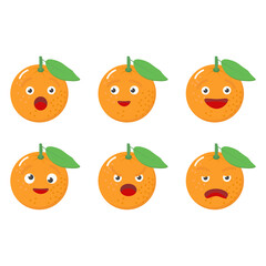 simple vector illustration cartoon orange