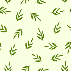 simple vector illustration green leaves