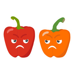simple vector illustration cartoon peppers