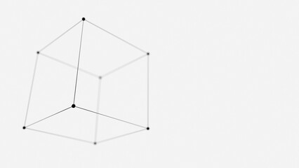 A Web site header or banner design global network connection that connects an abstract polygon background with dots and lines. Digital technology with flexus background and space for text space