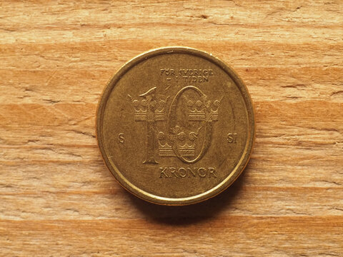 currency of Sweden, 10 kronor coin reverse