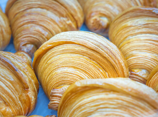 Fresh croissants or French pastries are ready for breakfast. - 508653009