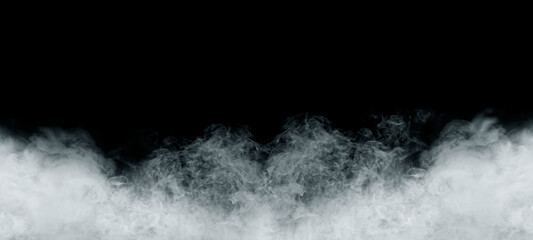 Fototapeta na wymiar Abstract white smoke isolated on black background for your logo wallpaper or web banner.
