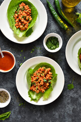 Asian minced meat lettuce wraps