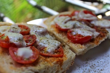 Bruschetta with Tomato and cheese