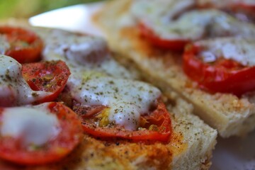 Bruschetta with Tomato and cheese
