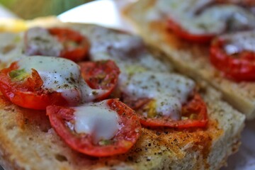 Bruschetta with Tomato and cheese