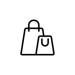shopping bag icon flat style trendy stylist simple