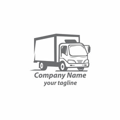 icon for trucking company or delivery service,truck vector logo.