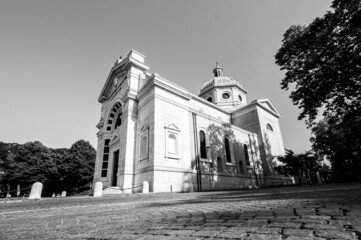 Italy, 2 June 2022. The church of Sant'Antonio di Padova in the center of Predappio in the province of Forli Cesena in Emilia Romagna