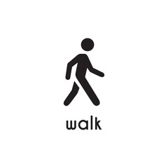 people walking vector icon logo design template