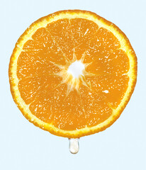 orange dripping juice