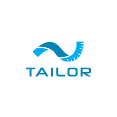 Tailor ruler icon logo design