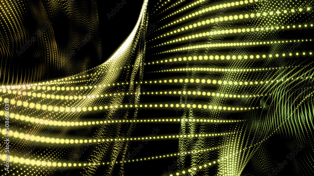Aufkleber black background with wave. abstract colored waves on a dark background. modern abstraction banner