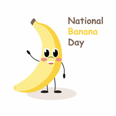 Cute banana. National banana day