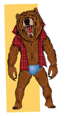 illustration of a cartoon bear