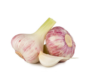 Fresh garlic isolated on a white background