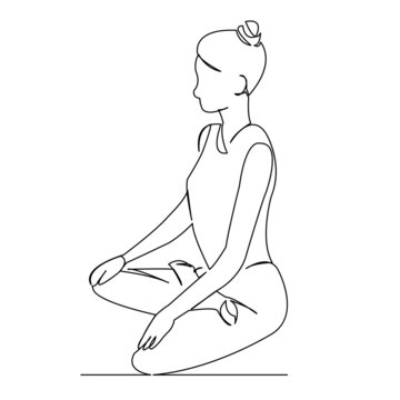 recommend clip art: yogi girl sitting in lotus position