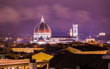 Fototapeta na wymiar The dome of the Santa Maria del Fiore Cathedral, Florence, Italy