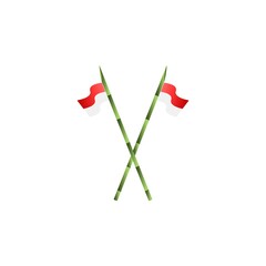 Indonesian flag vector illustration design