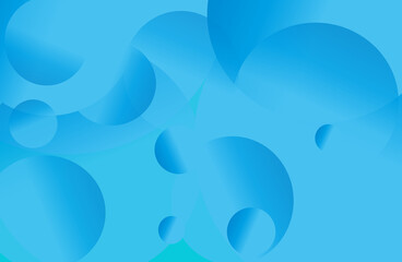 Light blue abstract planets 
