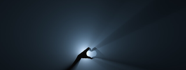 Hand gesture of love, support, approval and respect.
