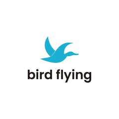 bird fly logo silhouette vector