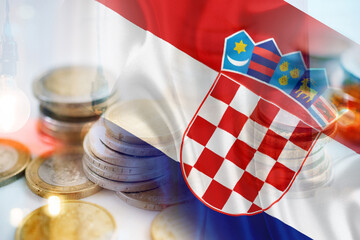 Kroatien und Euro - obrazy, fototapety, plakaty