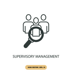 supervisory management icons  symbol vector elements for infographic web