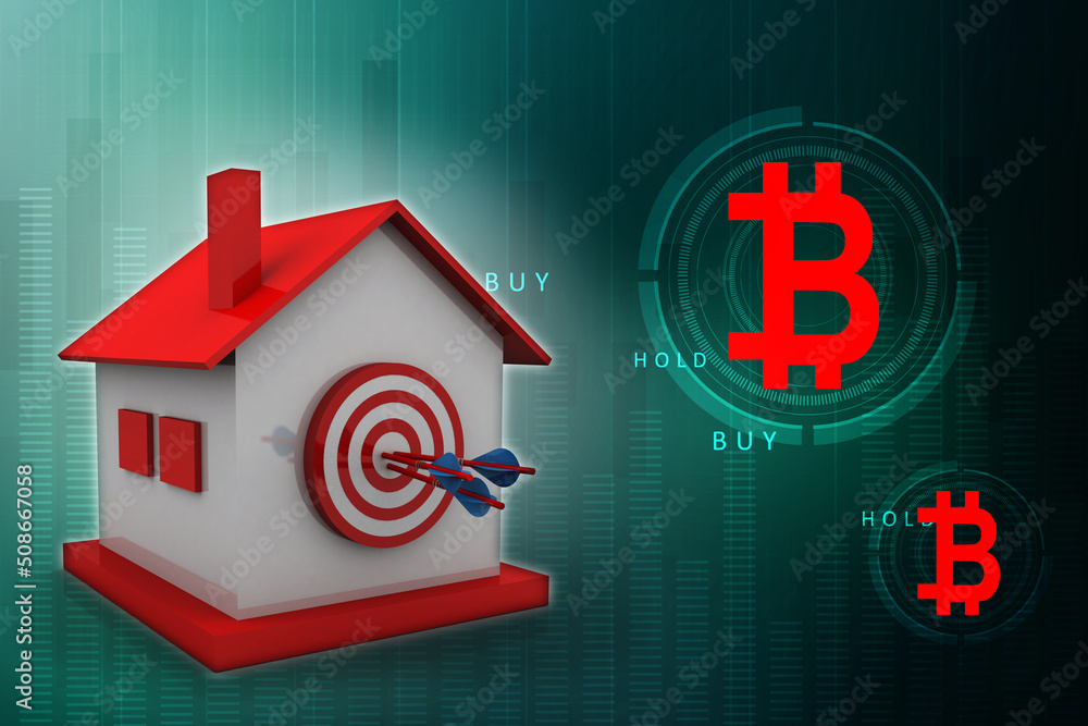 Poster 3d rendering home in target