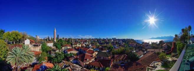 sunset over the city