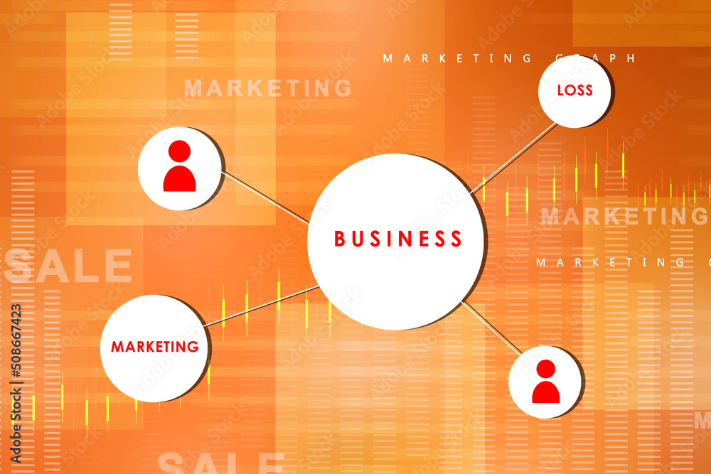 Poster 2d digital abstract business networking background