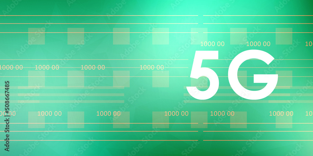 Poster 2d rendering 5g network 5g connection